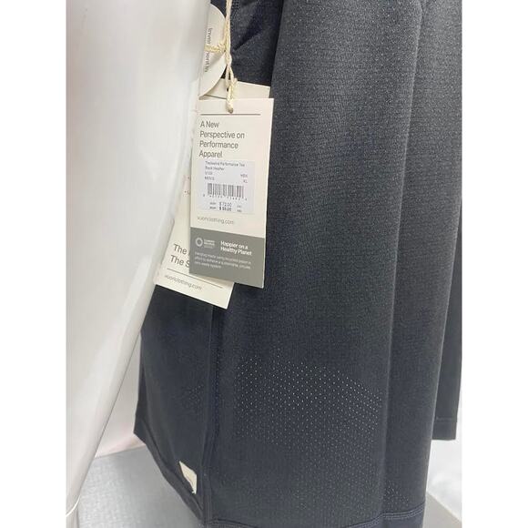 NWE! Vuori Men's Tradewind Performance Tee BLACK HEATHER LARGE - Picture 9 of 10